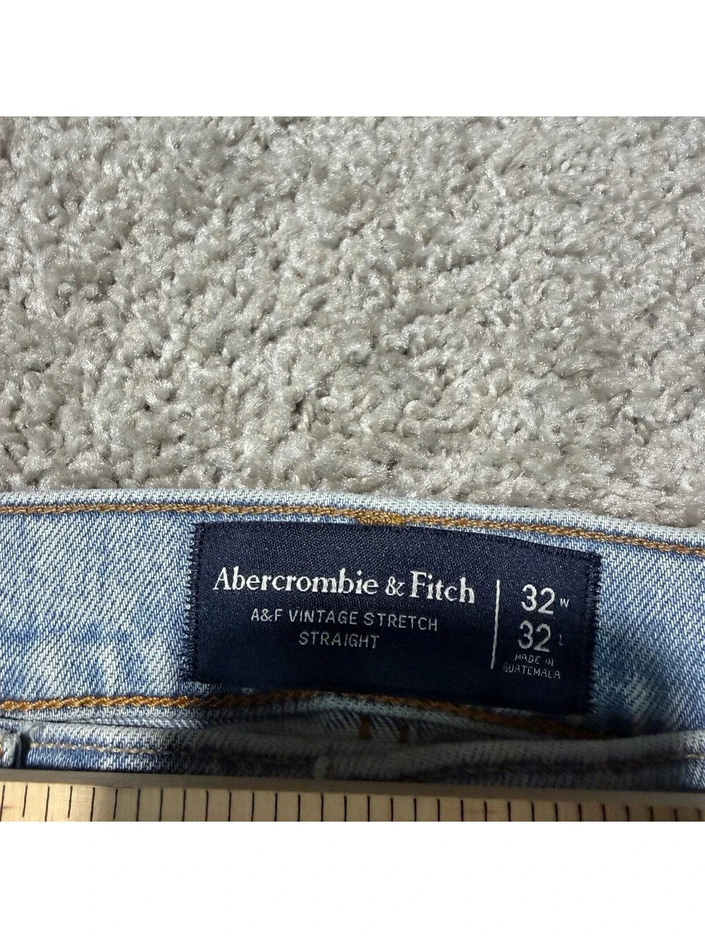 Abercrombie & Fitch A&F Vintage Stretch Jeans Mens 32x32 Blue Athletic Straight